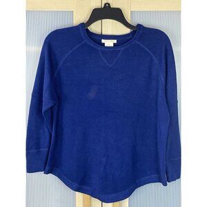 Sweet Romeo Women Blue Pullover Sweater Sz Medium Casual Work School Fall
